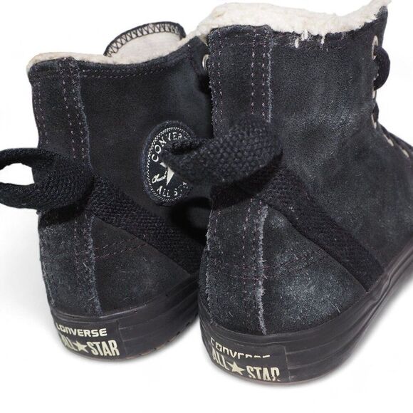 Converse Chuck Taylor Hollis High 'Black Suede' Sneakers 632568C Youth 4 - Picture 12 of 12